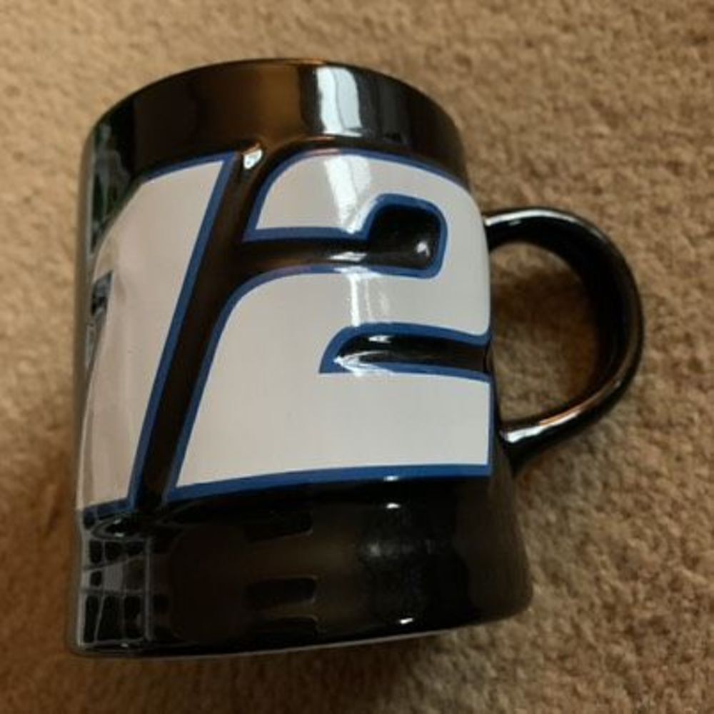 NASCAR Ryan Newman 12 Penske Racing Black Ceramic Mug
